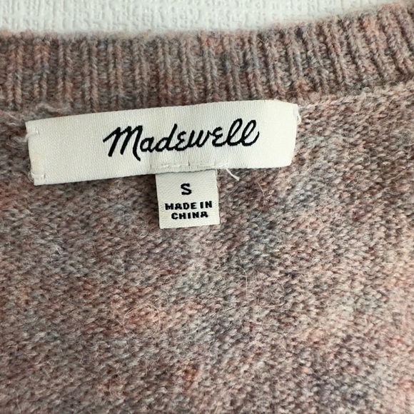 Madewell merino wool blend wrap pullover sweater size S - Picture 6 of 10